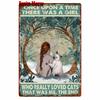 Vintage Metal Tin Sign for Home Decoration Once A Time There Was a Girl Cats Toilet Bathroom New Arrival WY