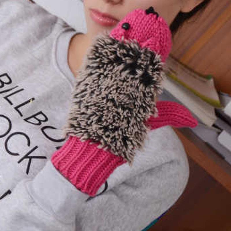 Gants sans doigts en fourrure pour femmes et filles, mitaines en laine tricotées, gants d'hiver pour femmes, mitaines douces