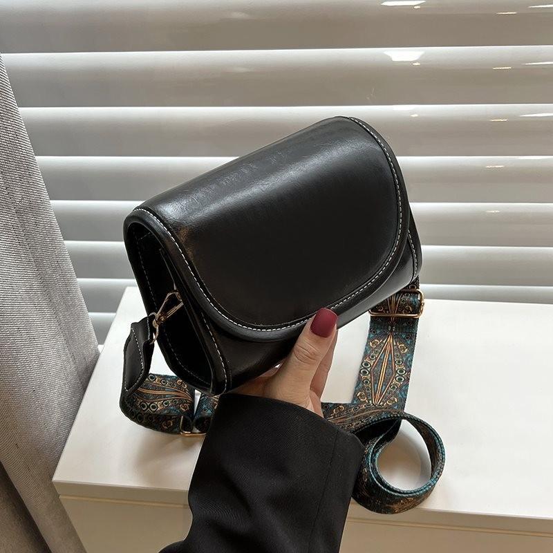 Trendy Vintage Small Square Bag For Women Casual Chic Soft Pu Leather Everyday Use