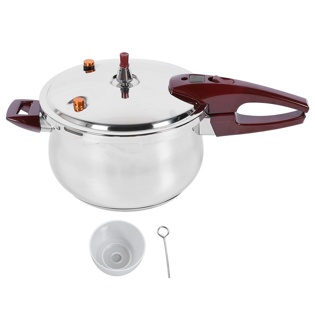 Stainless Steel Pressure Cooker Stew Cooking Pot Large Capacity Compatible with Gas Induction