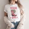 T-shirt da Donna Cowgirl Moda Estiva Borsa da Ragazza Stampata Maglietta da Donna Casual Manica Corta Abbigliamento Femminile Top Tee Maglietta Bianca
