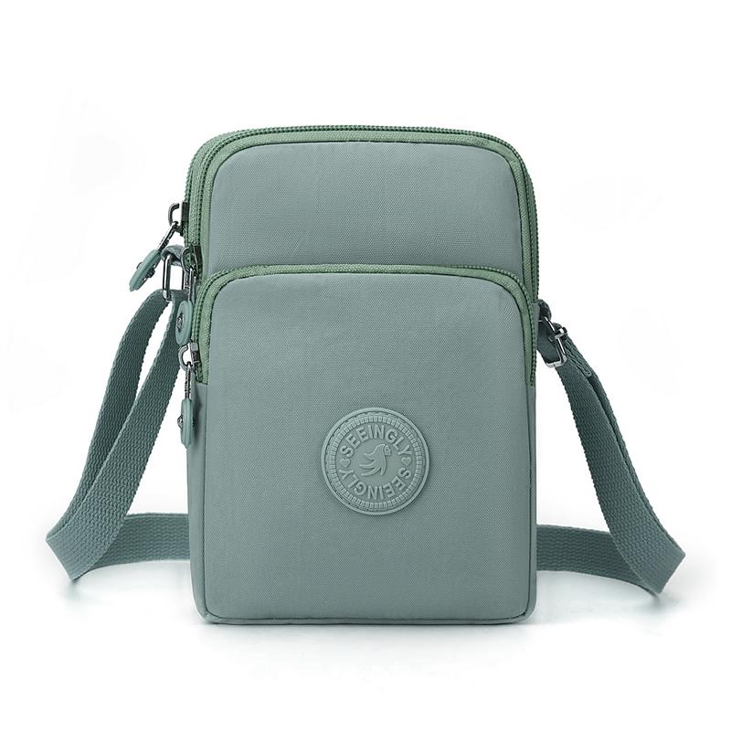 Lightweight Small Bag Large Capacity Multi-Layer Commuter Mobile Phone Bag Nylon Coin Purse