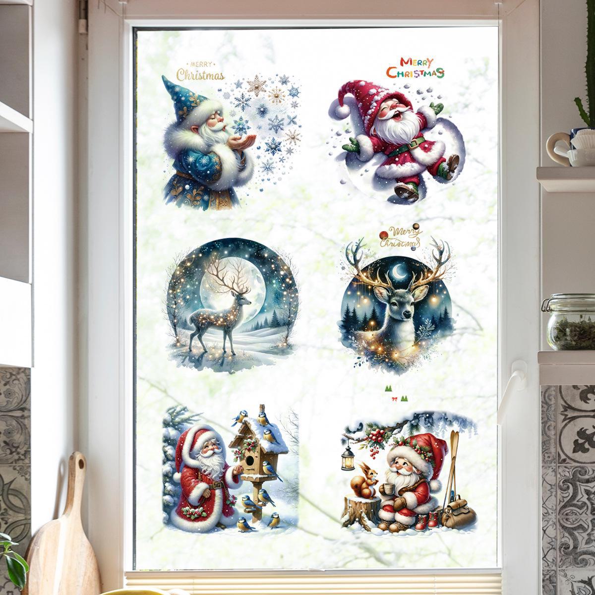 

Набор наклеек на стену «Рождественский 2025»: Елка, Снежинки, Подарки, Украшения для окон