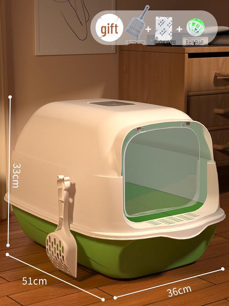 

Закрытый кошачий лоток с защитой от запаха, защитой от выноса на лапах и защитой от брызг Default