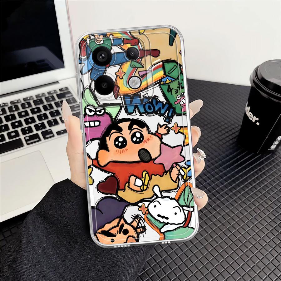 

Case for Xiaomi Redmi Note 14 Pro Plus 9 10 13C 11S 14C 11 12 12S 10S Note 13 A4 Soft Phone Cover S-Shin-Chan Shinnosukes Redmi Note 9 Pro
