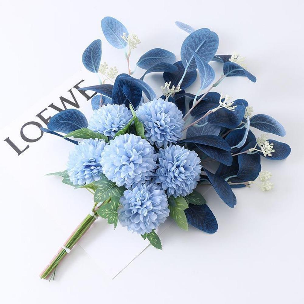 

Nordic Style Hydrangea Fake Flowers Lifelike Chrysanthemum Silk Flowers Wedding Party