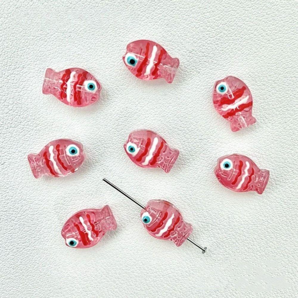 10pcs/set Handmade Craft Mini Fish Beads Cartoon Jewelry Making Material DIY Accessories