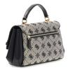 GUESS Sac à main noir taupe pour femme - Melinda Logo Top Handle Bag Black Logo 331166