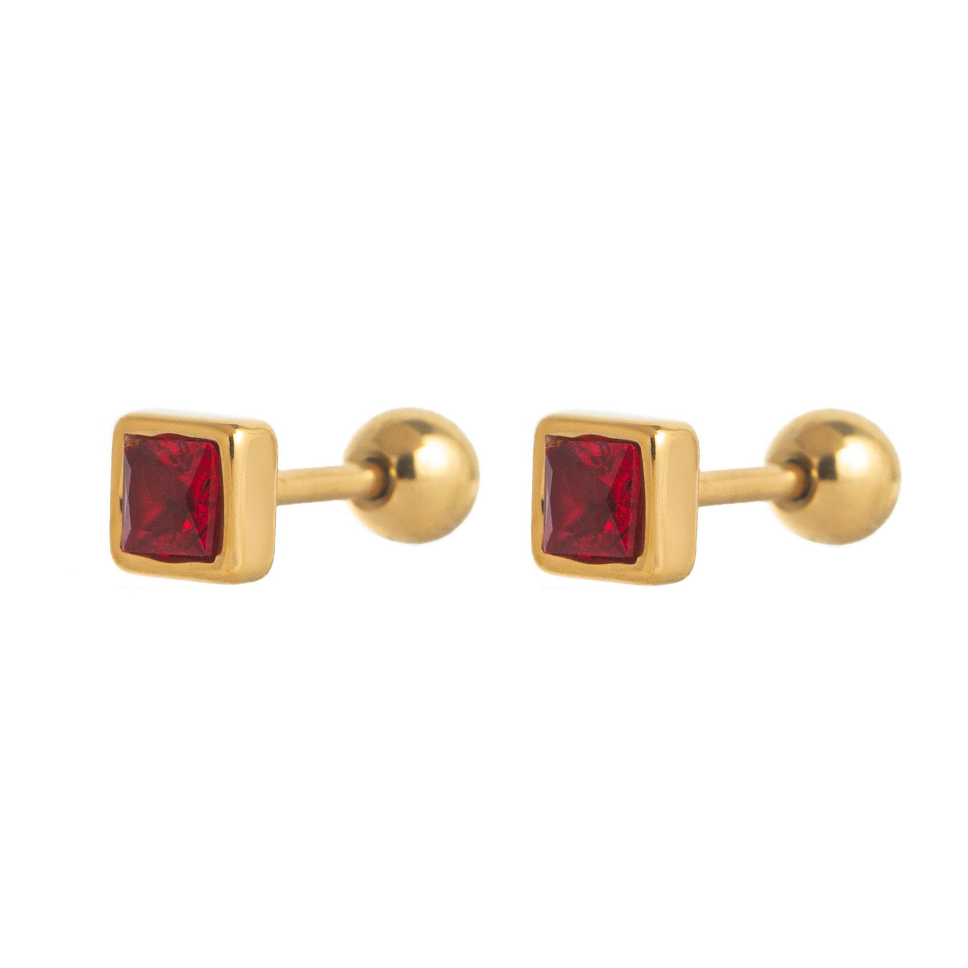 

Color 12 Birthstone Earrings Diy Accessories Necklace Women S 12Th Birthstone Square Color Zircon Color Retention
