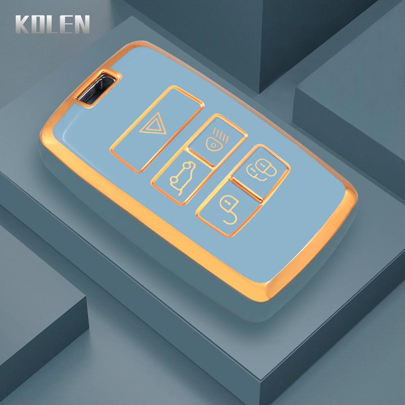 Moda TPU Araba Uzaktan Anahtar Kılıfı Kabuk Fob Land Rover Range Rover Evoque Discovery Spor Velar Jaguar XE E-PACE XF için