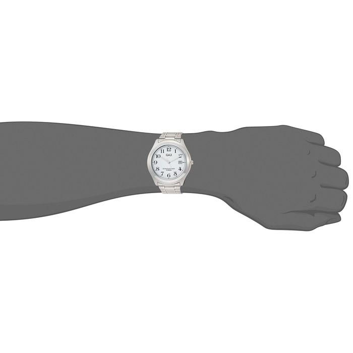 [Citizen Q&Q] Watch Analog 10-Year Battery Life Waterproof Date Metal Band W476-204 Men's White