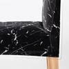 Cover For A Chair With A Black Marble Pattern