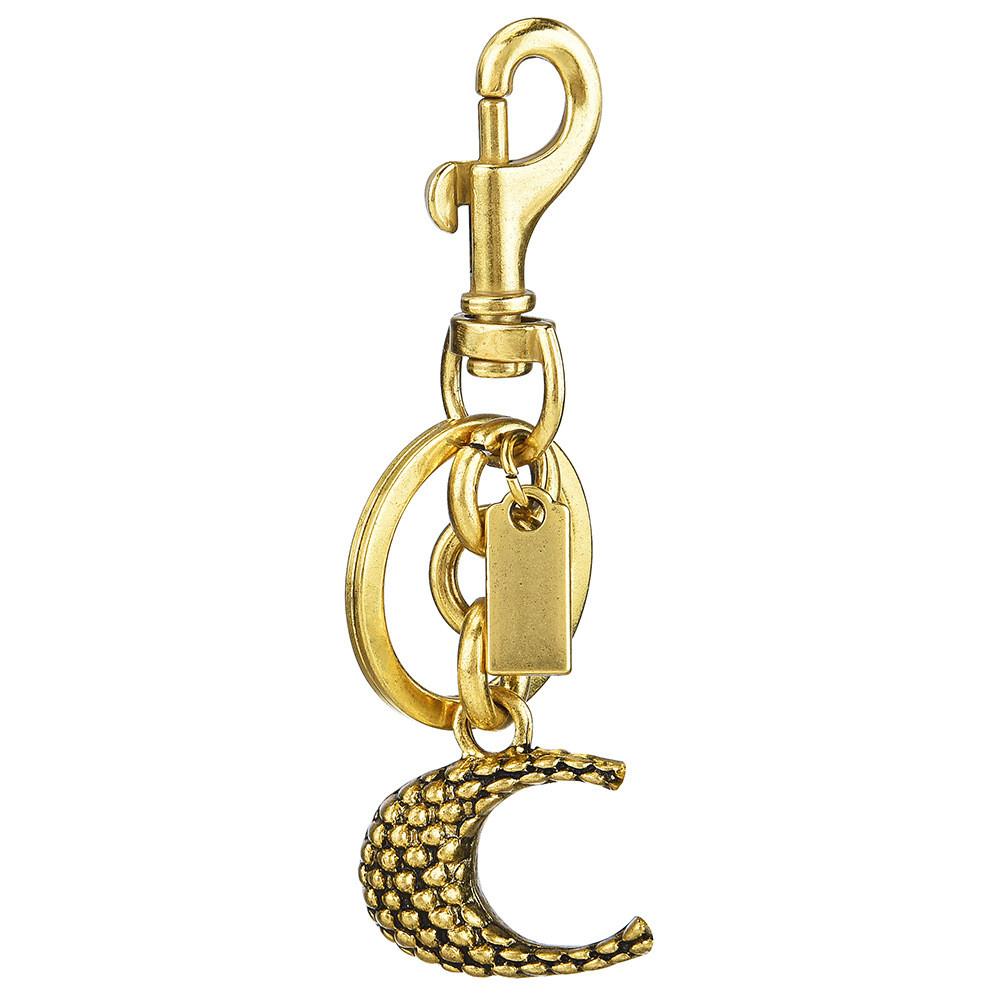 Metal Snake Pattern Keychain With Letters For Fashionable Bag Accessories