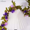 2.2m Silk Artificial Rose Vine Wall Hanging Decor Romantic Rattan Fake Plant Leaf Garland for Home Garden Decoration