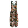 Racerback  Jumpsuit Spaghetti Straps Vintage Paisley Overall Jumpsuit