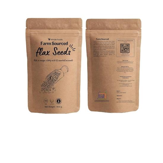 Farm Sourced Raw Flaxseeds | 900grm | Rich In Antioxidants | Iron | Dietry Fibre | Rich In Protien | Good for Hair Growth