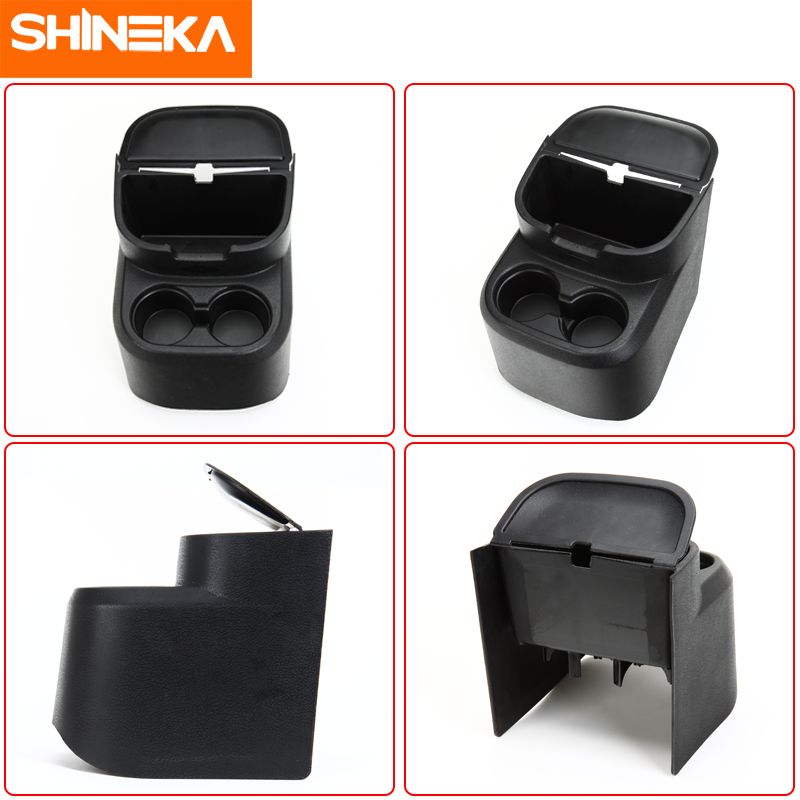 SHINEKA Drinks Holders For Jeep Wrangler Car ABS Rear Storage Box Water Cup Holder Accessories For Jeep Wrangler JK