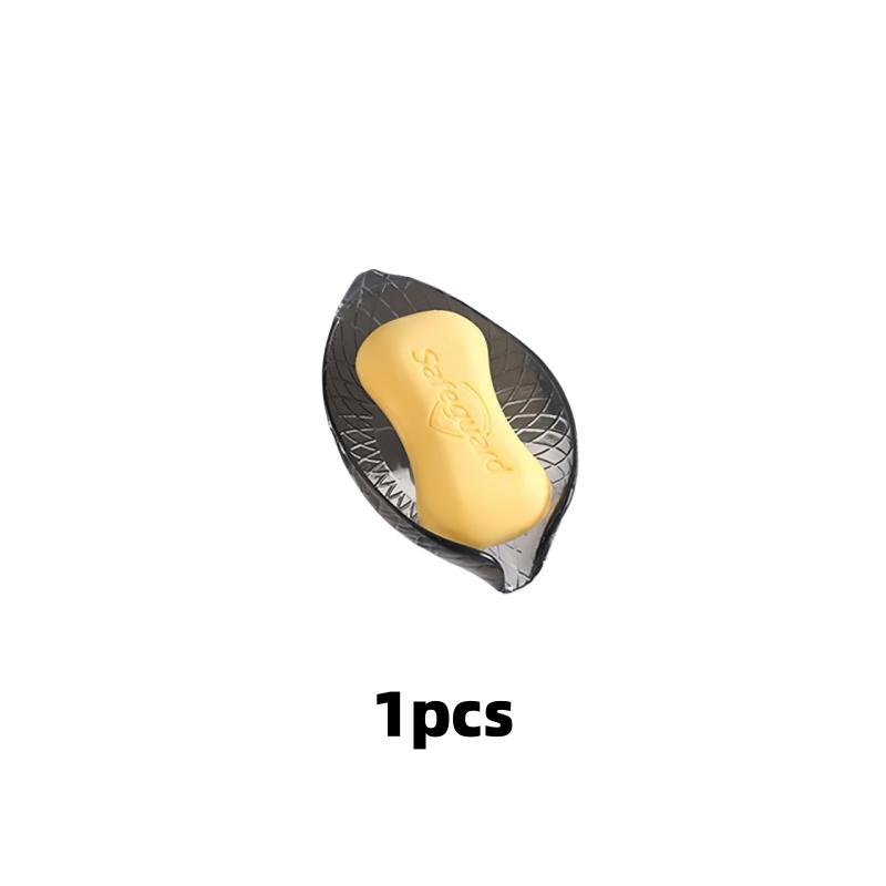 

Сливной ящик для мыла с дизайном листа с присоской, декоративный пластиковый самоосушающийся поднос для мыла для ванной комнаты, органайзеры для хранения ванной комнаты