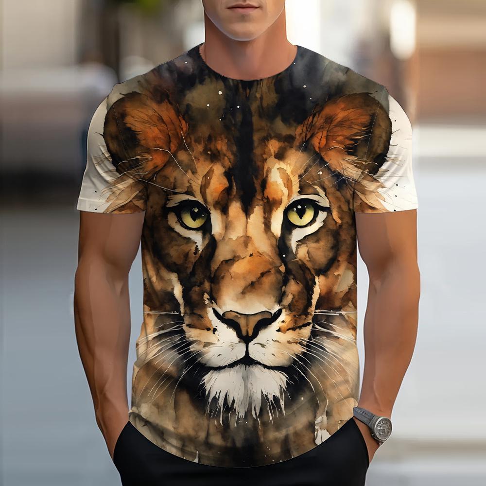 Sommer Männer Kinder 3D Gedruckt Leopard T-Shirt Mode Oansatz Tops Tees Männlichen Mode Kurzarm Kleidung Lässig Stilvolle Streetwear