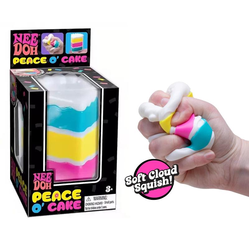 Needoh Peace O' Cake Alivio Enfoque Calmarse Juguete Squishy Estirable No Tóxico Juguete para Moverse Calmarse TDAH Para Adultos Recuerdo de Fiesta Regalo