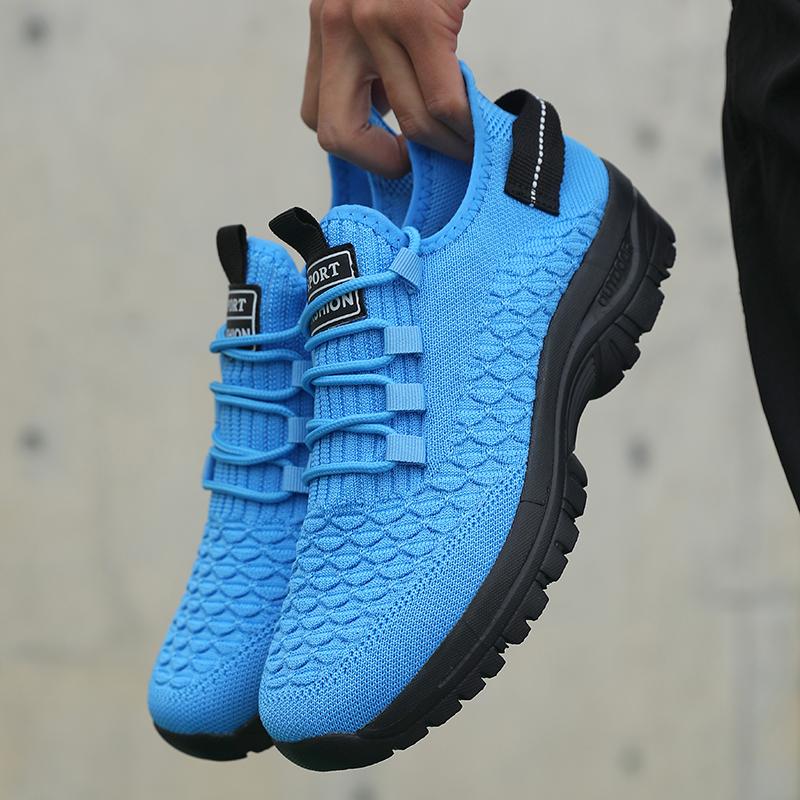 

Men s Knit Casual Running Shoes Anti Slip Breathable Soft Sole Outdoor Sneakers Lightweight Stylish Gym Training Walking Shoes 38