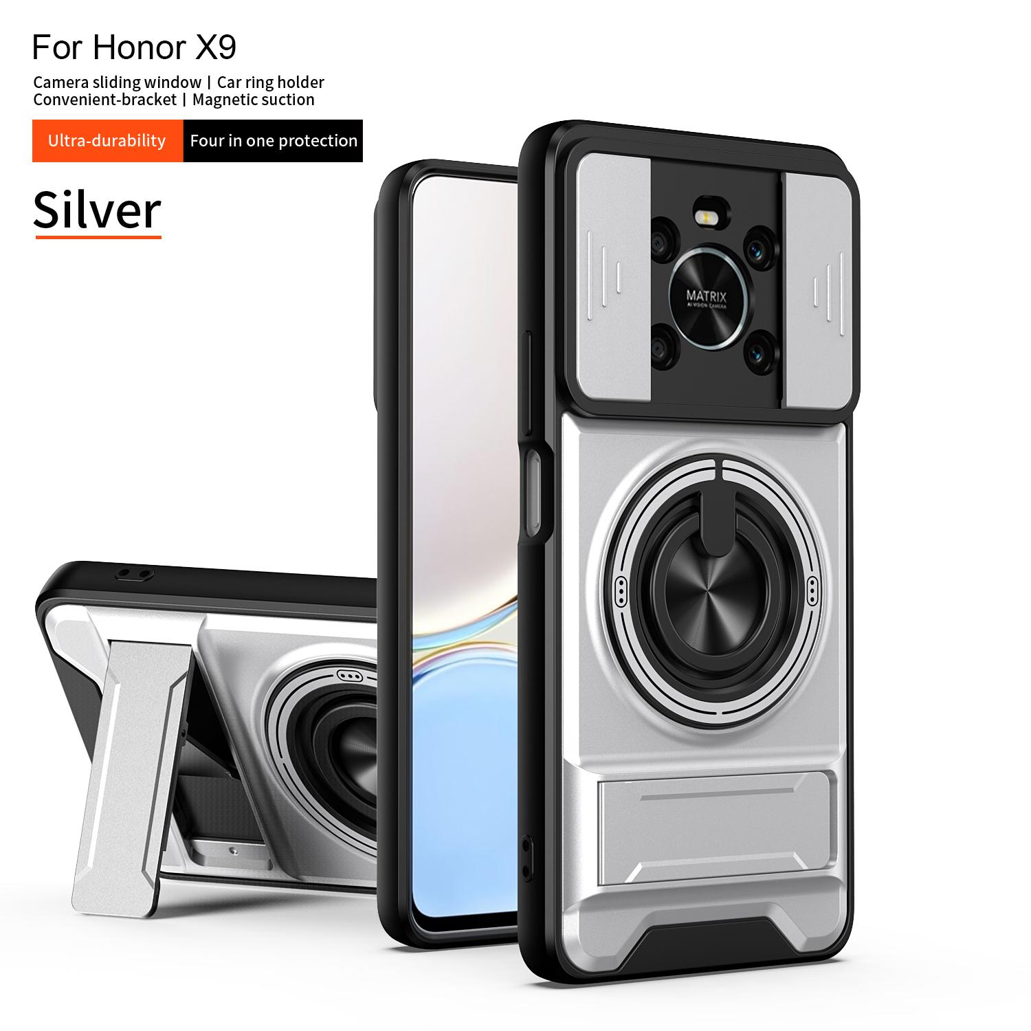 

For Honor Magic4 Lite Case Honor X9 Cover X9 4G Phone Case Magsafe Magnetic Fold Holder Military Armor Camera Protection Cover Honor X9 4G
