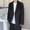 2025 Men Handsome Casual Blazers Men Leisure Loose Suit Jackets Trendy Male Daily Streetwear All-Match Korean Suit Black Blazer