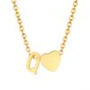 Initial Heart Necklace for Women,18K Gold Plated Stainless Steel Tiny Heart Letter Necklace, Personalized Name Jewelry