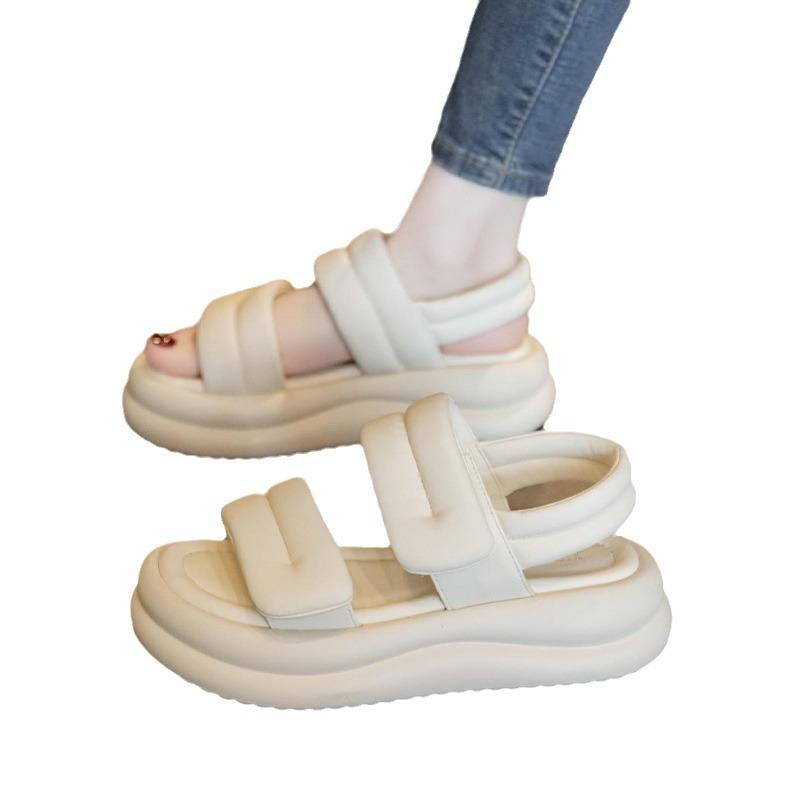Women's shoes sandals 2025 new summer children's platform Velcro casual sports beach shoes girls senior sense