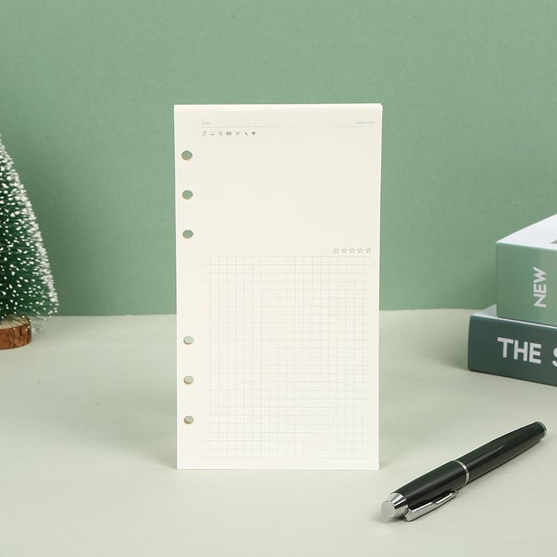 A5 A6 A7 Volné listy Náplň do notebooku Spirálová pořadač Vnitřní strana Týdně Měsíčně Úkol Čára Bodová mřížka Uvnitř papírnictví