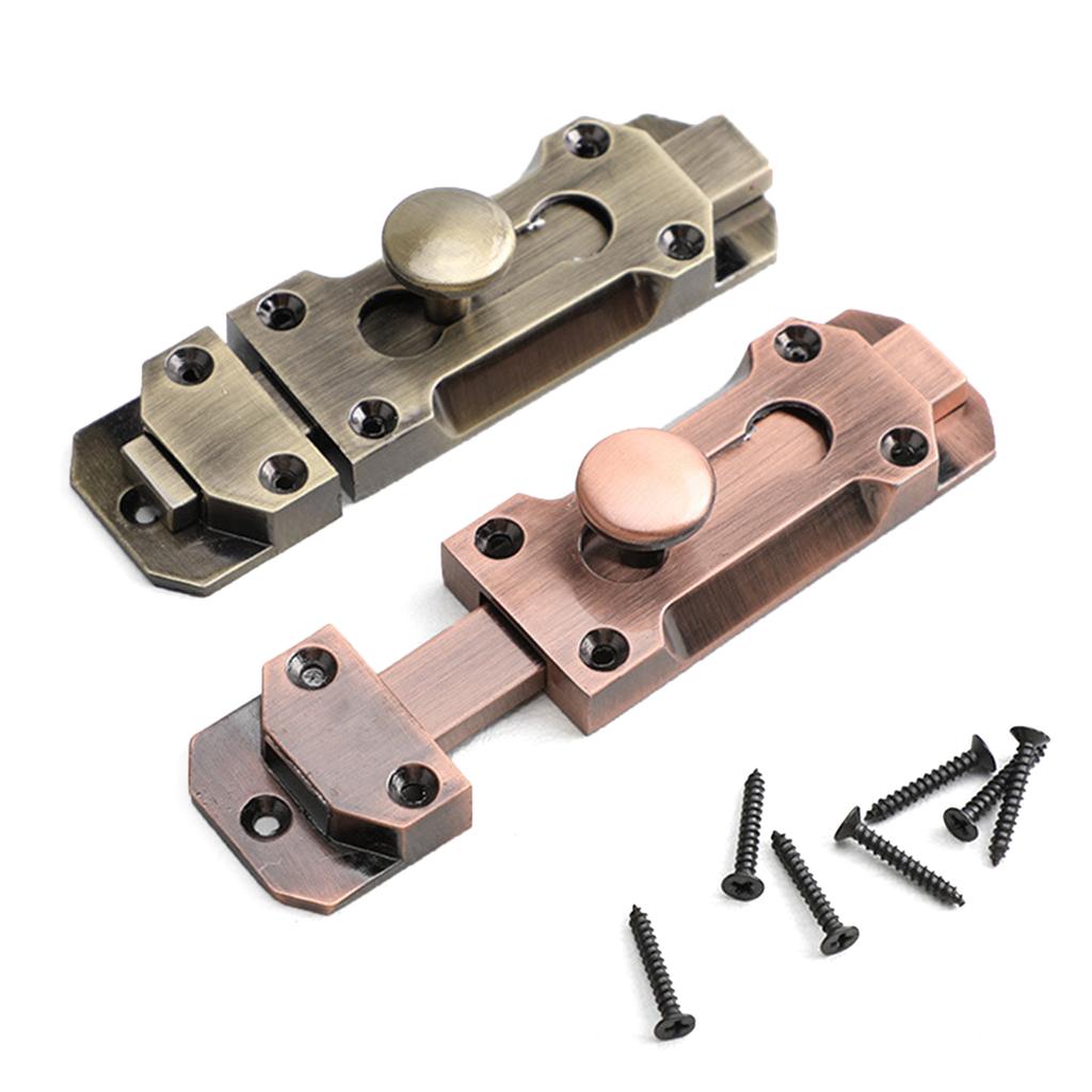 Multipurpose Sliding Door Latches Bolt Lock for Home and Office Supplies Security Daily Use Sturdy 3Inch Zinc Alloy
