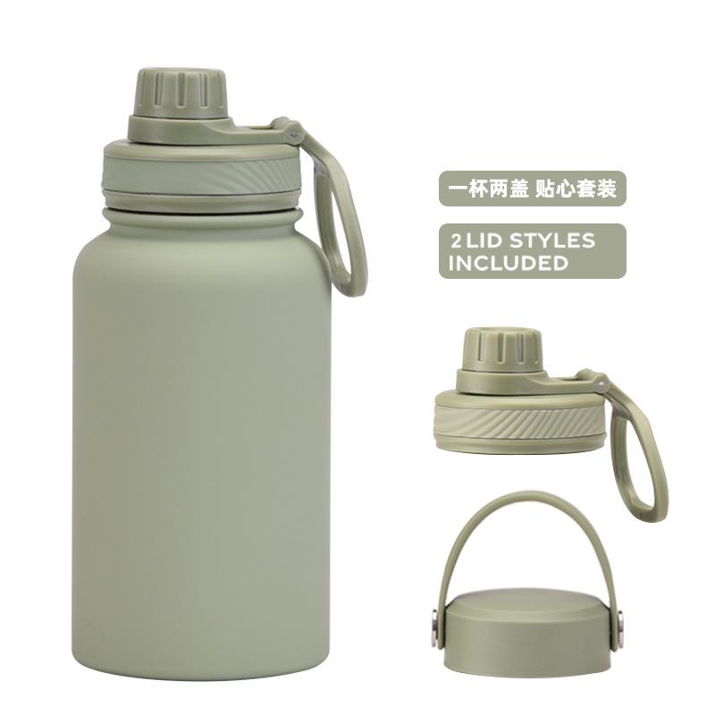 Ein Becher mit Doppelwand 650 ml Edelstahl Thermosbecher Große Kapazität Wasserbecher Tragbar Outdoor Doppelwandig Trinkflasche Sportkessel