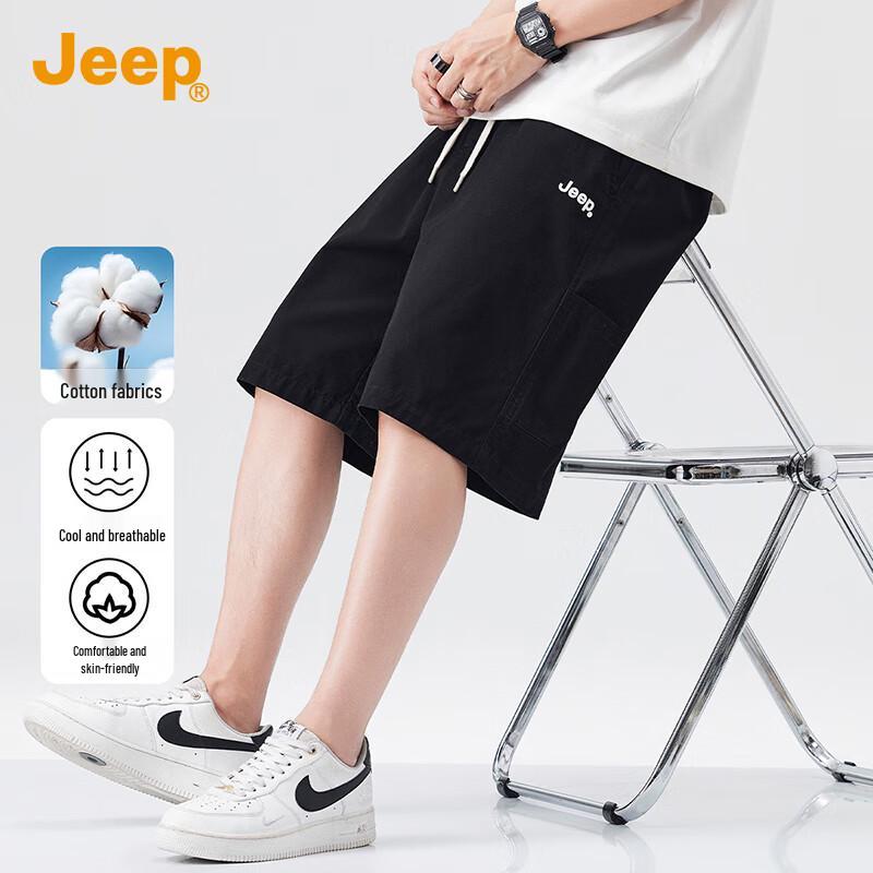 JEEP Men s 100% Cotton Loose Fit Casual Sports Shorts 3XL