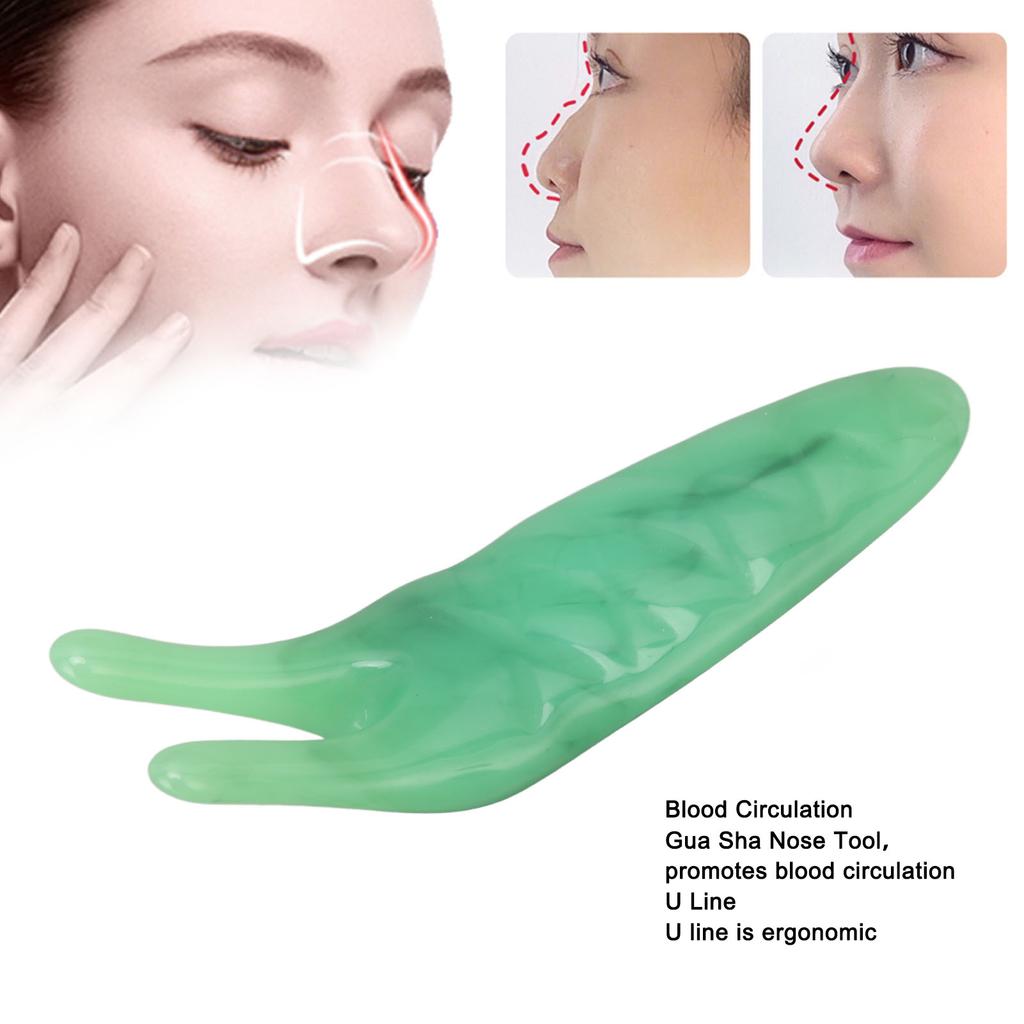 Sha Facial Tool Massage Rounded Corners Narrow Nose Scraping Massage Tool for Lady