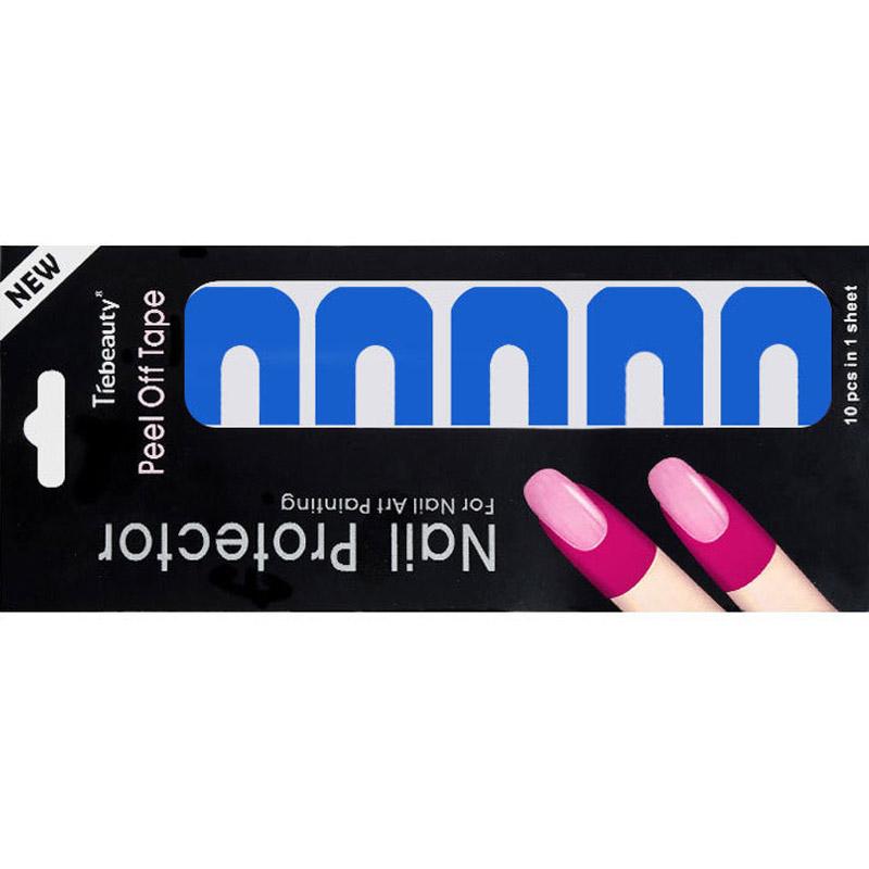 10 Stück/Bogen Nagellack-Lackschutz Aufkleber Halter Werkzeug Kreative U-Form Auslaufsicher Langlebig Maniküre Werkzeug Fingerabdeckung