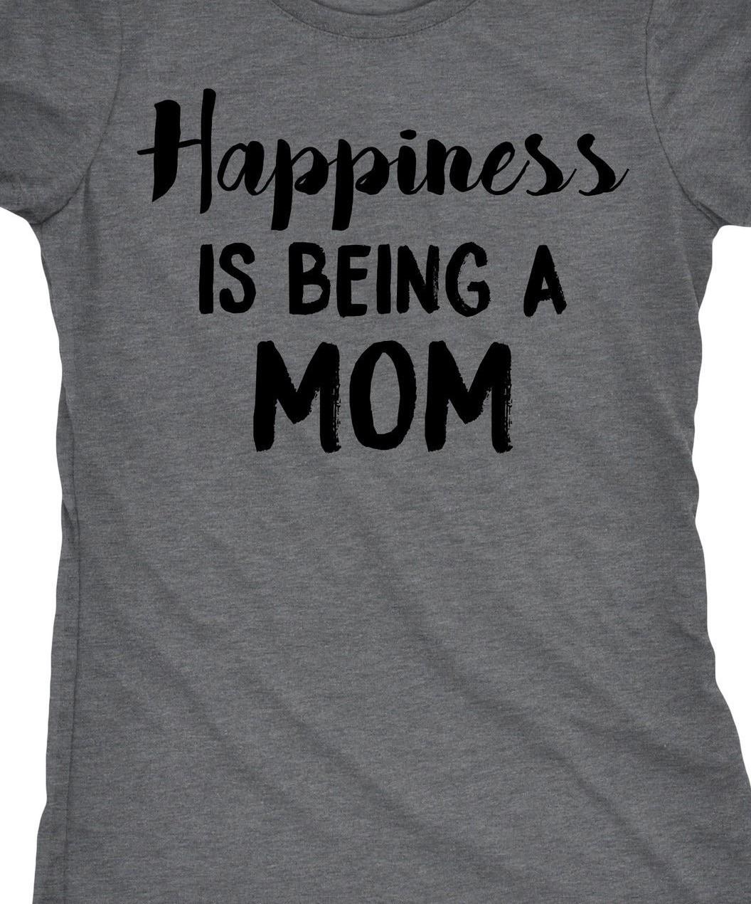 Happiness is being a MOM T Shirt Mens Womens Tees Top Tee Mother Children Happy Unisex Shirt all size 3XL