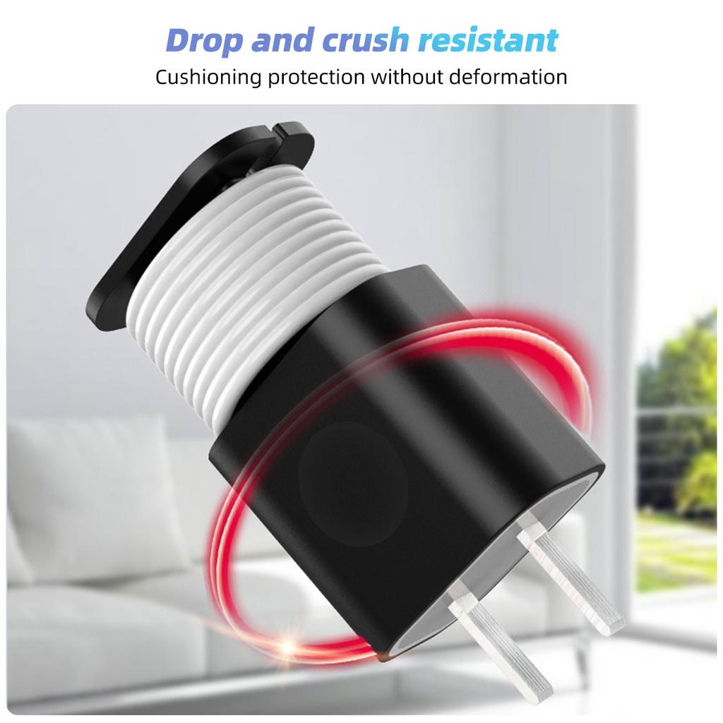 FONKEN 2 i 1 Silikon Laderbeskytter Datakabeloppruller For Apple iPhone 18W/20W Strømadapter Etui Anti-Brudd Datakabel Oppbevaring