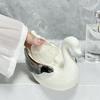 Soap dish ceramic swan soap box drain water no punching bathroom household sink storage rack bathroom accessories