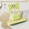 Cute Cat Pattern Handheld Mop, Small Hand Absorbent Mop, Foldable Self-Mops For Small Spaces, Portable Self-Washable Mops Microfiber Desk Wall