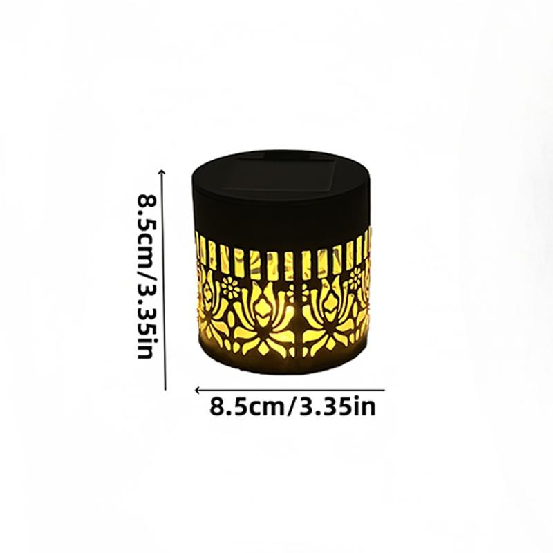 Solar Lights Outdoor Garden Fence Projector Lamp Patio Ambient Decor Decorative Solar Mandala Lights for Garden Patio Backyard