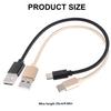 25CM USB TypeC Charging Cable, 60W 480Mbps Quick Data Transfer Nylon Cord For Phone15 Series & USB C Devices