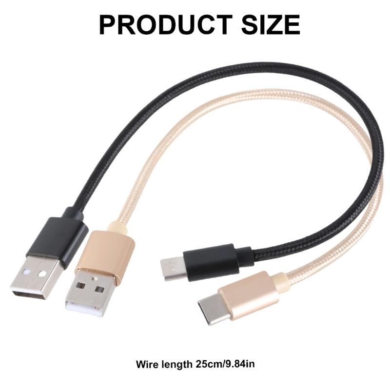 25CM USB TypeC Charging Cable, 60W 480Mbps Quick Data Transfer Nylon Cord For Phone15 Series & USB C Devices