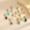 CARLIDANA Natural Stone Pendant Stainless Steel Charm Stainless Steel Pendant Gold Plated Necklace Clasp DIY Jewelry Accessory