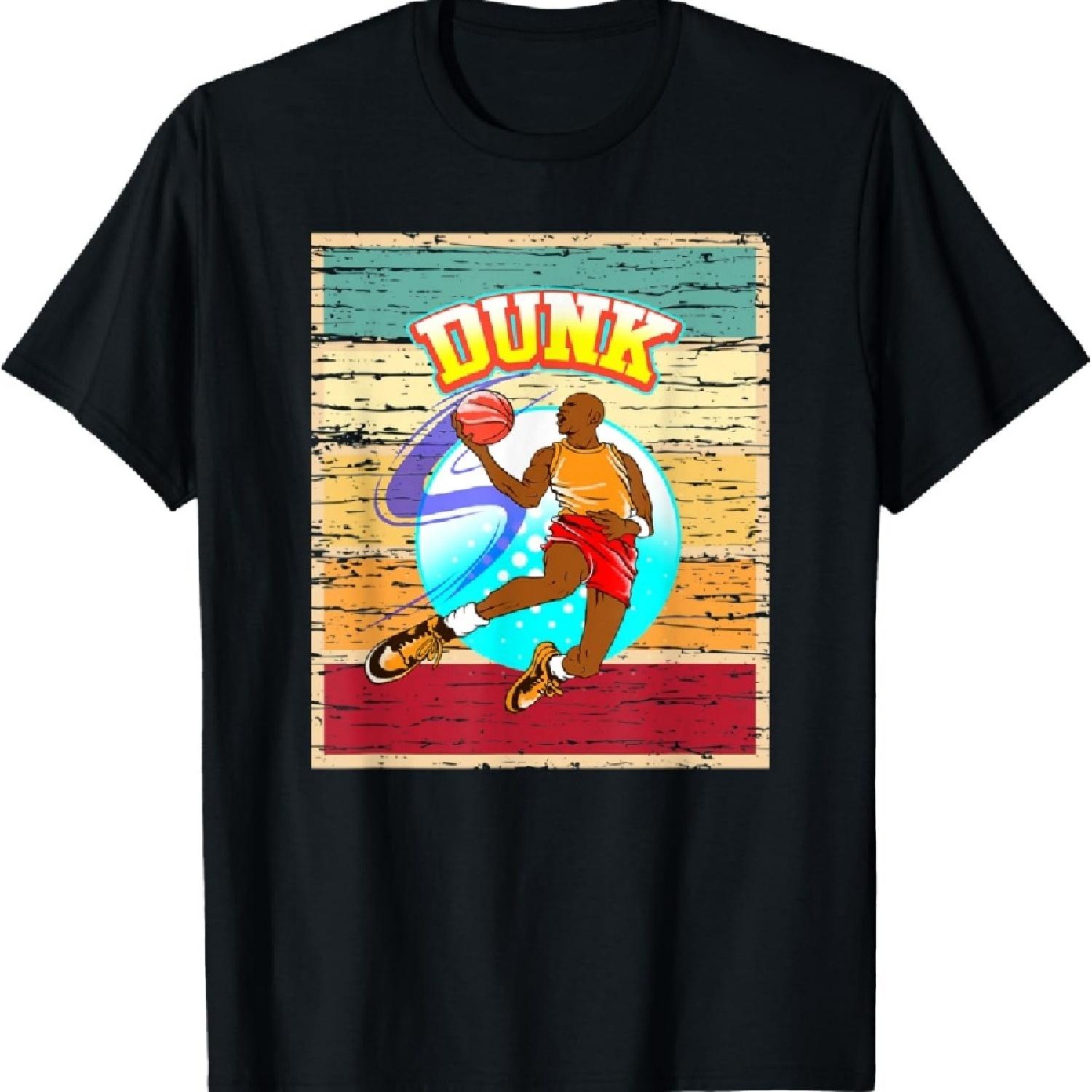 

Basketball Shirt Slam Dunk Vintage Retro Players Gift T-Shirt XXXXXL чорний