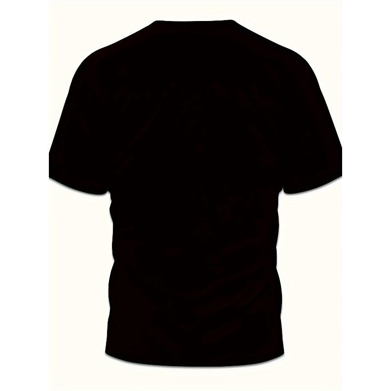 European Sizes Men's 3D Printed Cute Skull Graphic T-Shirt - Polyester Casual Short Sleeve Tee with Hooded Character Design