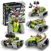 Programmable 5-in-1 Remote Control Moon Robot for Science Education, Compatible Building Blocks