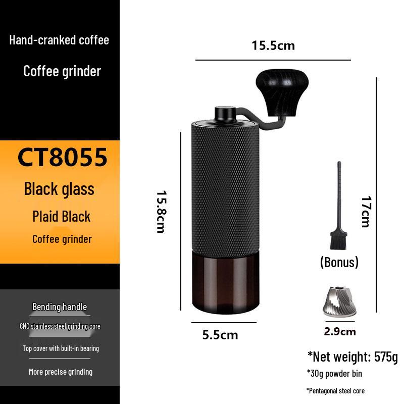 Stainless Steel Hand-Crank Coffee Grinder - Portable and In Stock