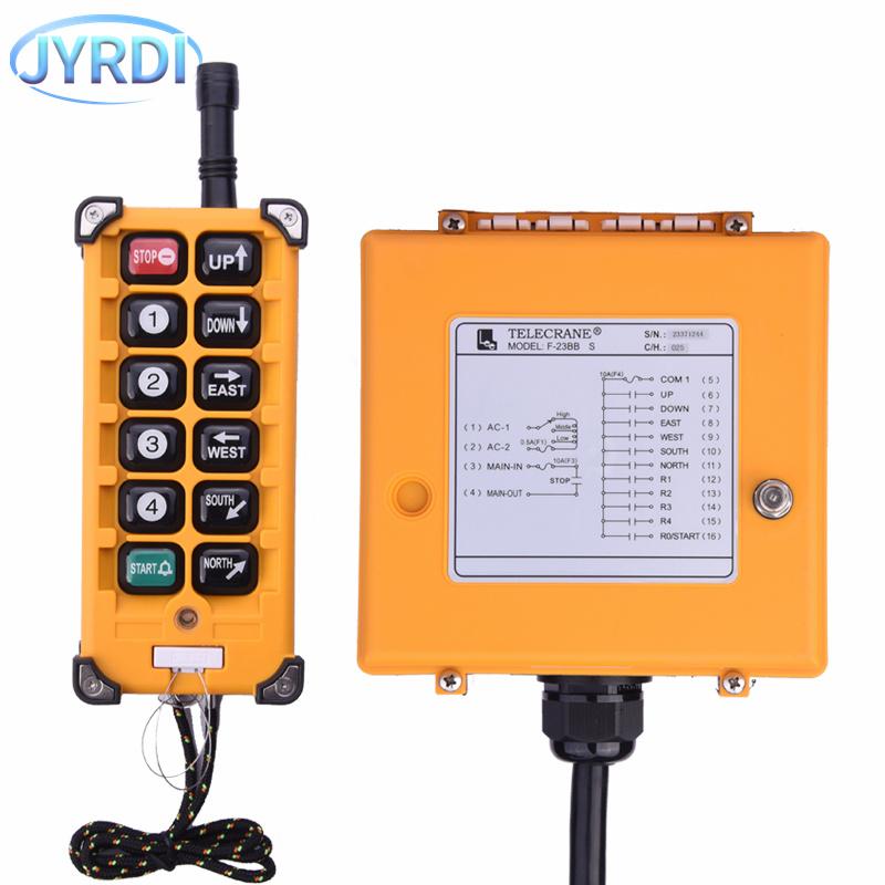 F23-BB 10 buttons 315MHZ Industrial Wireless Radio Crane Remote Control switches Hoist overhead bridge Crane lift control