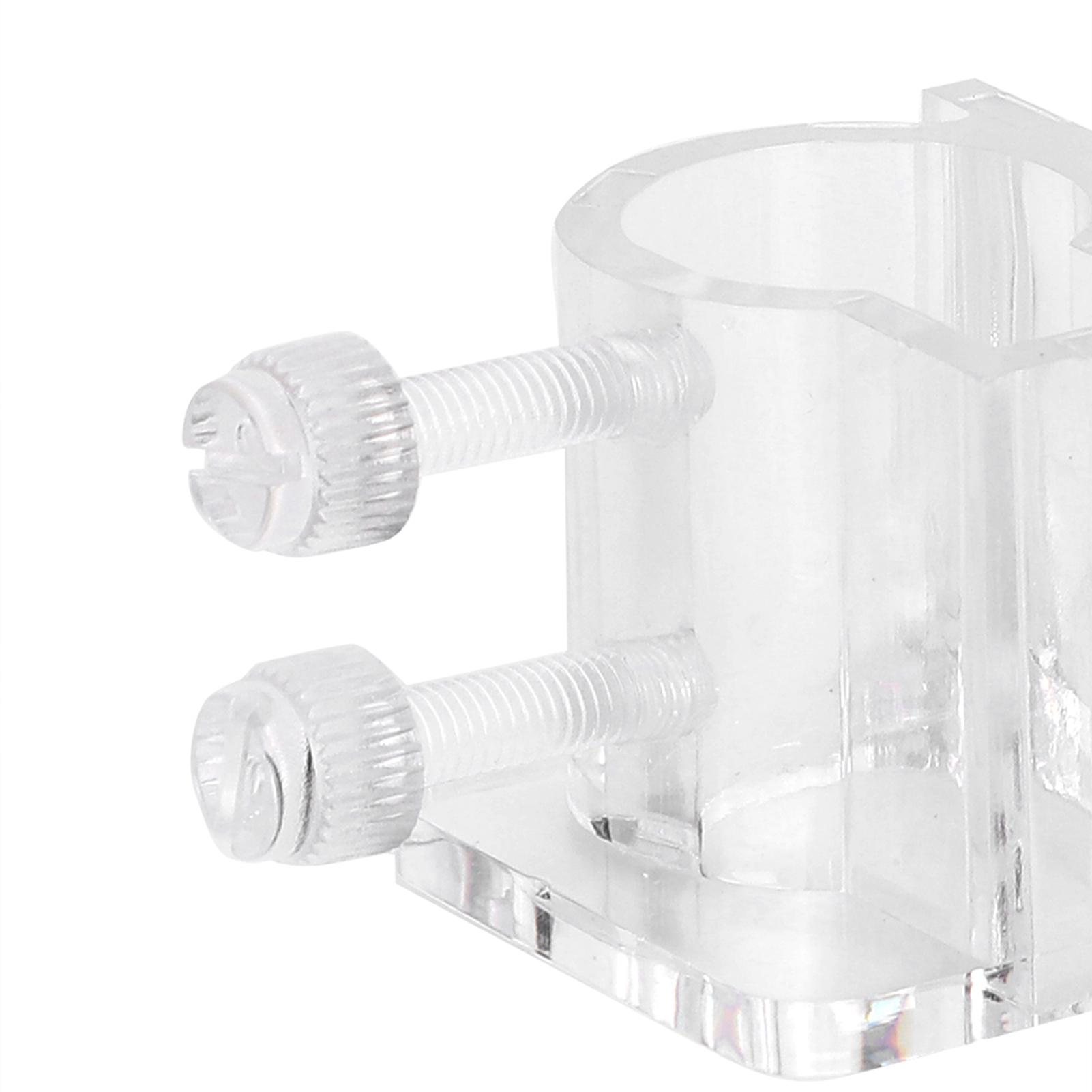 

High Transparent Acrylic in and out Water Pipe Fixation Clamp Single Hole for Fish Aquarium