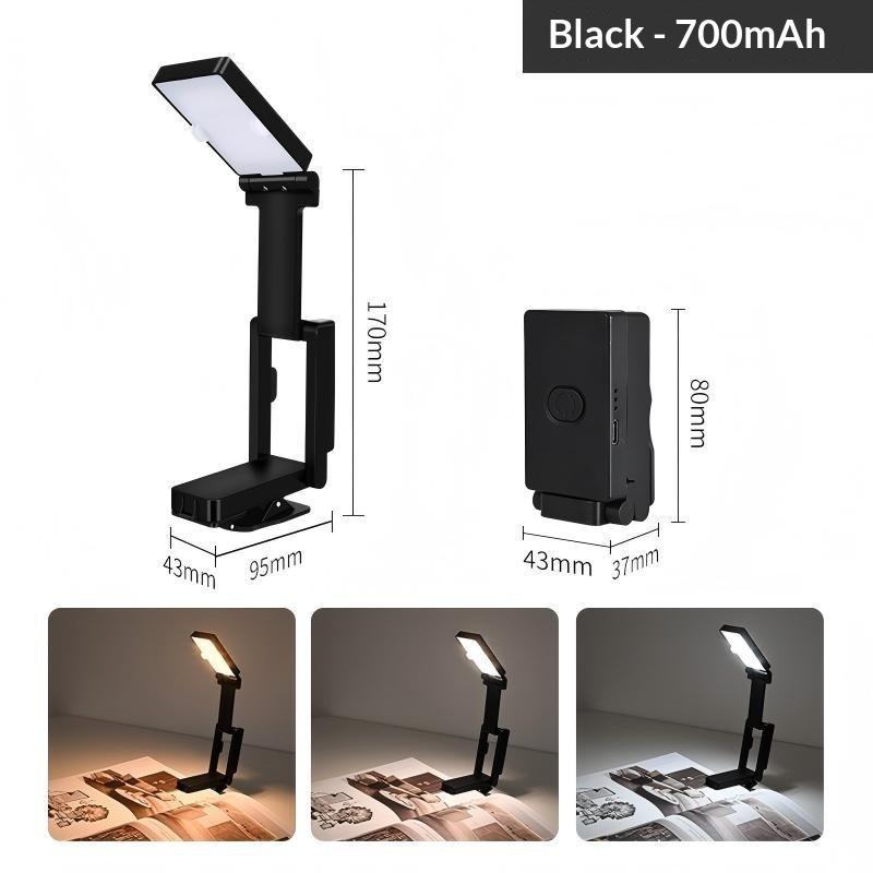 Luz de Leitura com Clipe Ra98 Recarregável por USB Sem Cintilação Luz para Livros para Leitura Noturna
